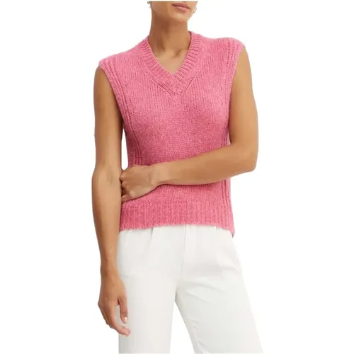 Vielseitiger Wollmischung Rippstrickpullover , Damen, Größe: XS - ACTITUDE - Modalova