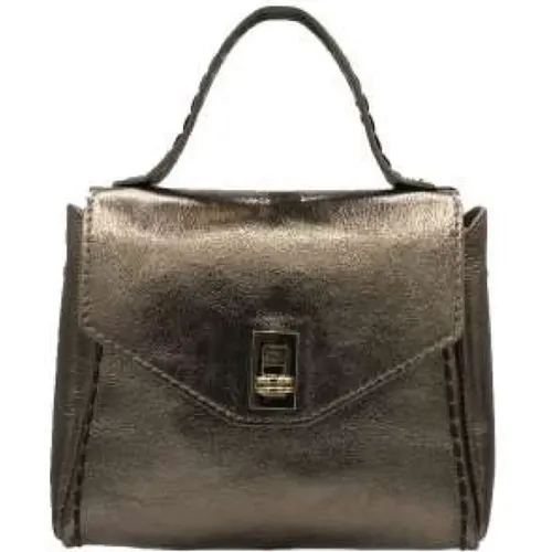 Laminated Leather Mini Bag with Removable Strap , female, Sizes: ONE SIZE - Plinio Visonà - Modalova