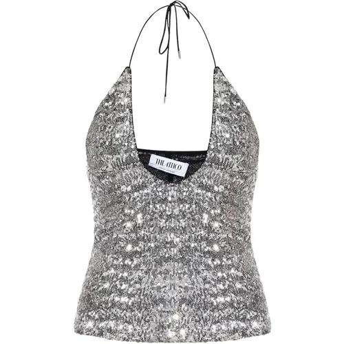 Alix sequinned top , female, Sizes: S - The Attico - Modalova