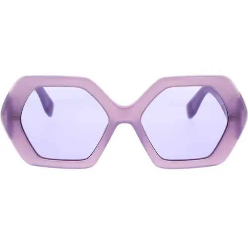 Sechseckige Transparente Violette Sonnenbrille - Ambush - Modalova