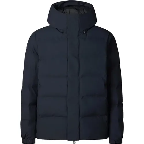 Blau Schwarze Leland Jacke , Herren, Größe: M - Save The Duck - Modalova