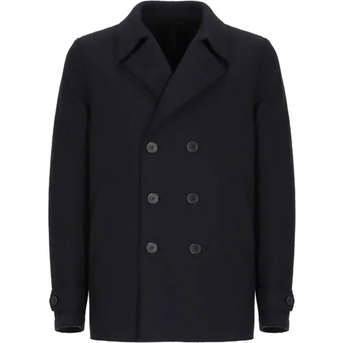 Wool Coat with Peak Lapel , male, Sizes: 2XL - Harris Wharf London - Modalova