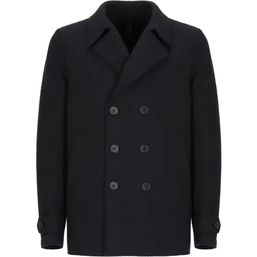 Wool Coat with Peak Lapel , male, Sizes: S - Harris Wharf London - Modalova