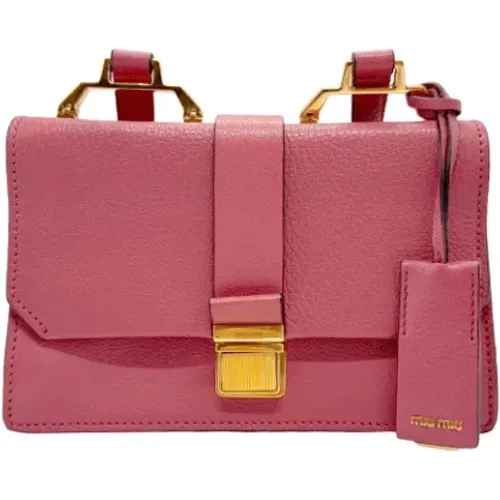 Pre-owned Leather shoulder-bags , female, Sizes: ONE SIZE - Miu Miu Pre-owned - Modalova