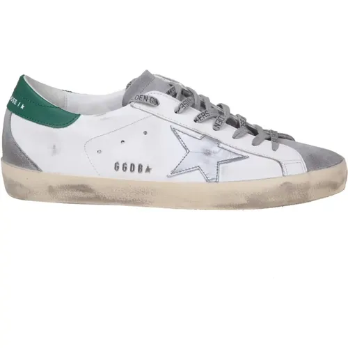 Leather Sneakers with Suede Star , male, Sizes: 7 UK - Golden Goose - Modalova