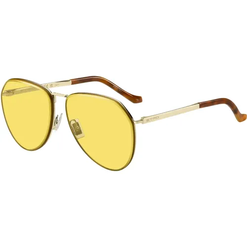 Stilvolle Sonnenbrille Hellgold/Gelb , unisex, Größe: 64 MM - ETRO - Modalova