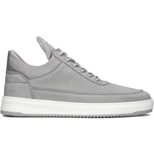 Niedriger Grauer Nubuk-Sneaker , Herren, Größe: 41 EU - Filling Pieces - Modalova