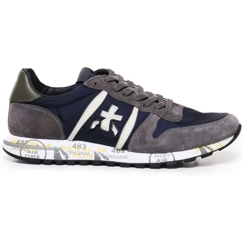 Eric Model Sneakers Grau Blau , Herren, Größe: 44 EU - Premiata - Modalova