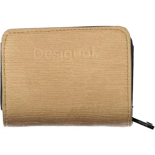 Braune Polyethylen Brieftasche mit Kartenfächern - Desigual - Modalova
