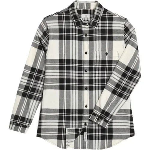 Classic Checkered Flannel Shirt , female, Sizes: L - Woolrich - Modalova