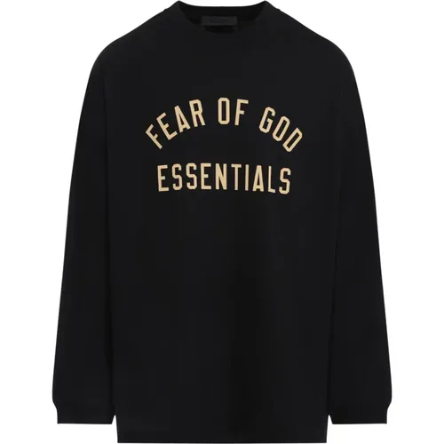 Schwarzes Langarm Jersey Tee , Herren, Größe: XL - Fear Of God - Modalova