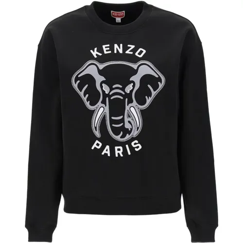 Besticktes Jungle Sweatshirt , Damen, Größe: S - Kenzo - Modalova