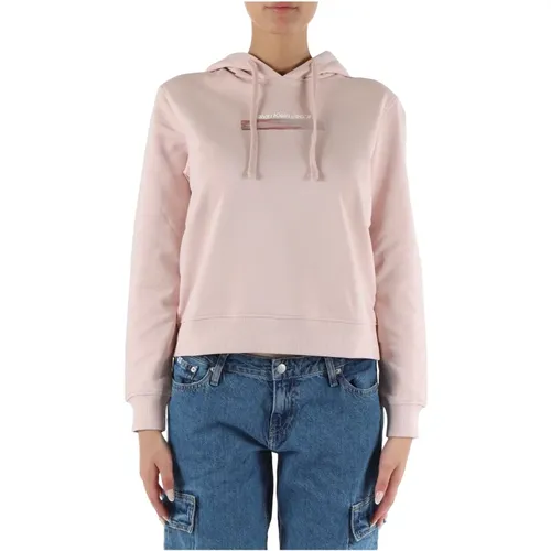 Hooded Cotton Sweatshirt , female, Sizes: XS, M, L, S - Calvin Klein Jeans - Modalova