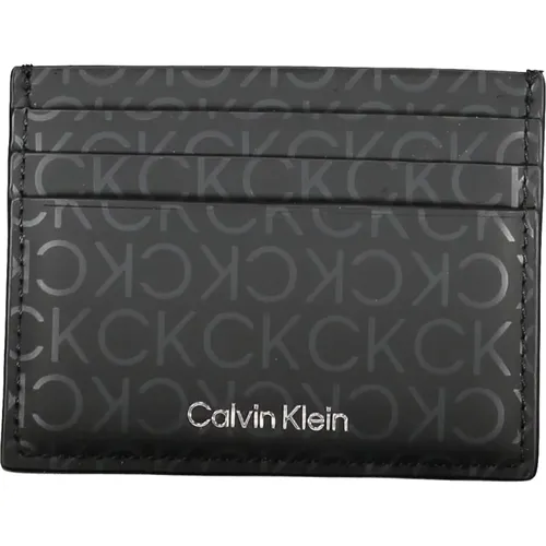 Herren Geldbörse Schwarz Kartenhalter Zentrale Tasche - Calvin Klein - Modalova