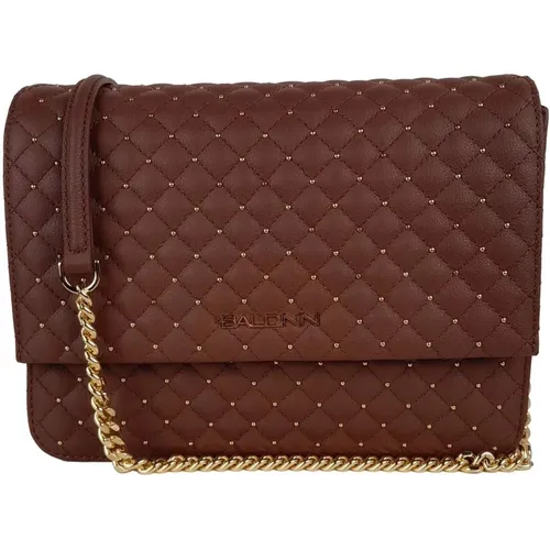 Studded Leather Crossbody Bag , female, Sizes: ONE SIZE - Baldinini - Modalova