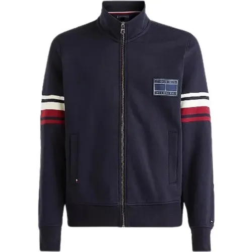 Blaues Racing Stripe Sweatshirt - Tommy Hilfiger - Modalova