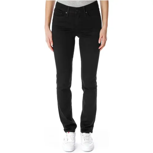 Levi's, Hohe Taille Slim Fit Dunkelblaue Jeans , Damen, Größe: W30 L32 - Levis - Modalova