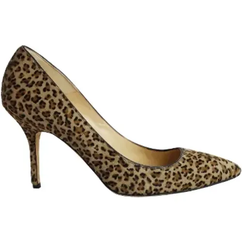 Pre-owned Wool heels , female, Sizes: 4 UK - Manolo Blahnik Pre-owned - Modalova