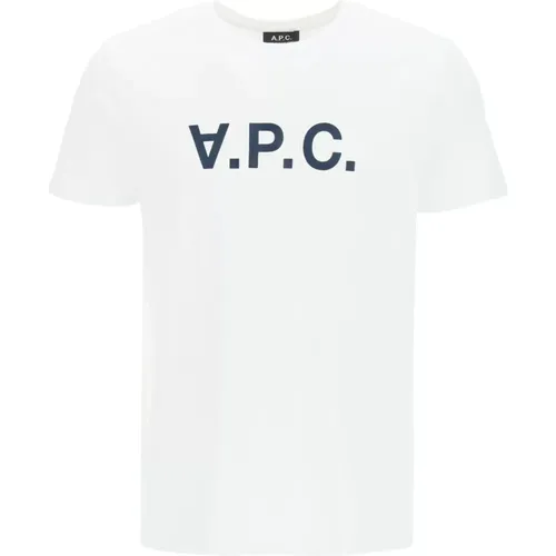 T-Shirts,Flocked V.p.c. Logo T-Shirt - A.p.c. - Modalova