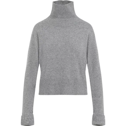 Luxuriöser Grauer Pullover Aw24 , Damen, Größe: 2XS - Fabiana Filippi - Modalova