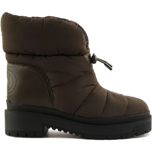 Padded Ankle Boots in Olive , female, Sizes: 5 UK, 6 UK, 4 UK, 7 UK, 8 UK, 3 UK - Guess - Modalova