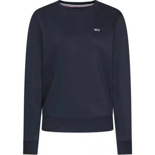 Bio-Baumwoll-Sweatshirt - Aufgenähtes Logo , Damen, Größe: XS - Tommy Jeans - Modalova