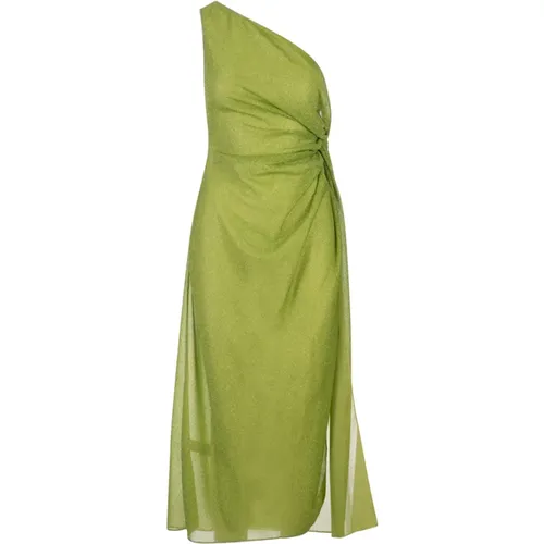 One-Shoulder Midi Dress , female, Sizes: M/L - Oseree - Modalova