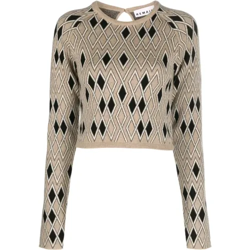 Argyle Cropped Sweaters , female, Sizes: M, S, L - Remain Birger Christensen - Modalova