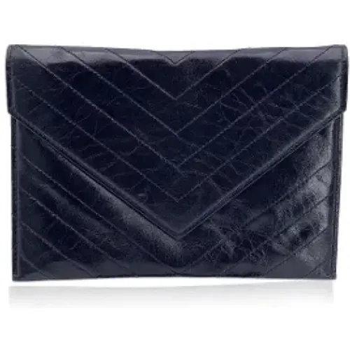 Pre-owned Leder clutches , Damen, Größe: ONE Size - Yves Saint Laurent Vintage - Modalova