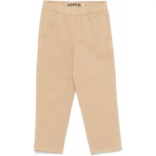 Karamell Baumwoll-Twill Kinderhose,Kinder Schwarze Baumwoll-Twill-Hose - Aspesi - Modalova