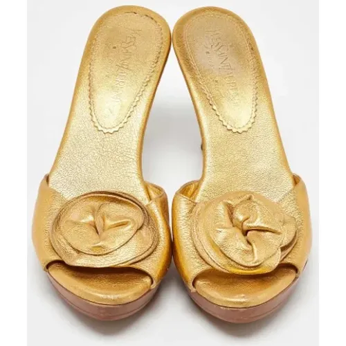 Pre-owned Leather sandals , female, Sizes: 3 UK - Yves Saint Laurent Vintage - Modalova