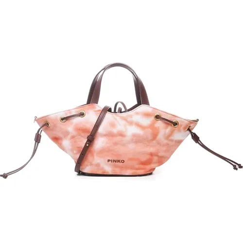 Orange Cotton Elastan Bag , female, Sizes: ONE SIZE - pinko - Modalova
