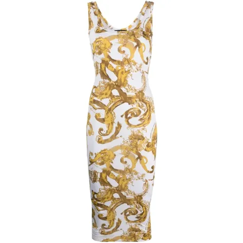 Womens Clothing Dress White Ss24 , female, Sizes: 2XS - Versace Jeans Couture - Modalova