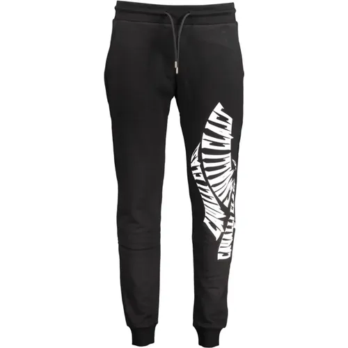 Men's Brushed Sporty Trousers with Elastic Waistband , male, Sizes: L, XL, M - Cavalli Class - Modalova