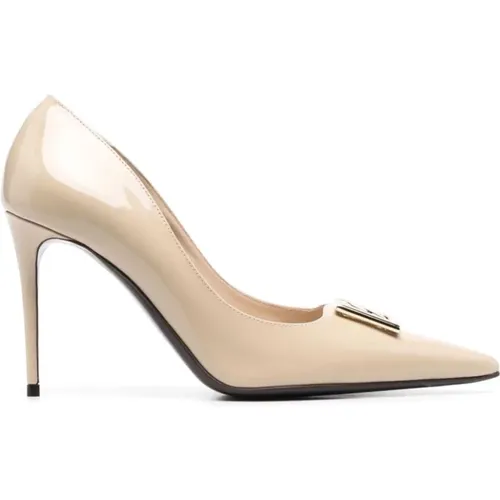 Logo Décolleté High Heel Schuhe , Damen, Größe: 40 EU - Dolce & Gabbana - Modalova