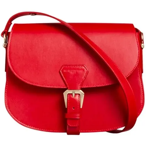 Rote Leder Flâneur Tasche , Damen, Größe: ONE Size - Ines De La Fressange Paris - Modalova