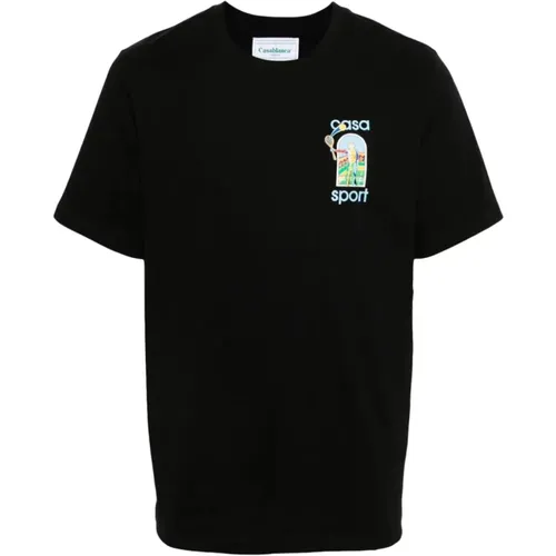 Le Jeu Colore Printed T-Shirt in , male, Sizes: S, XL, 2XL - Casablanca - Modalova