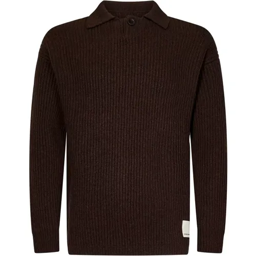 Fisherman's Rib Stitch Sweater , male, Sizes: L, M - Emporio Armani - Modalova