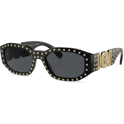 Schwarze Sonnenbrille mit Originalzubehör , unisex, Größe: 53 MM - Versace - Modalova