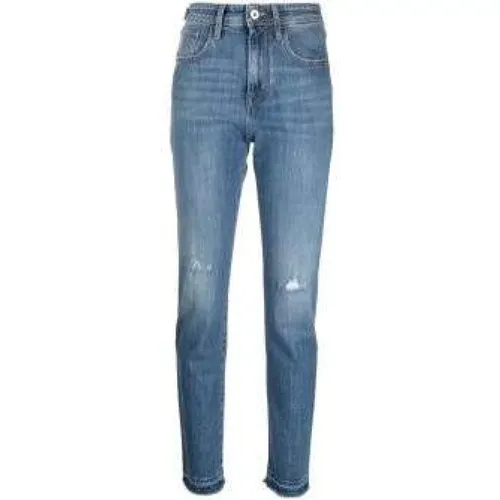 Distressed Straight-Leg Jeans with Whiskering , female, Sizes: W27, W28, W30 - Jacob Cohën - Modalova