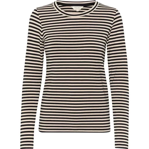 Striped Long Sleeve T-Shirt French Oak , female, Sizes: L, S, M, XL - Part Two - Modalova