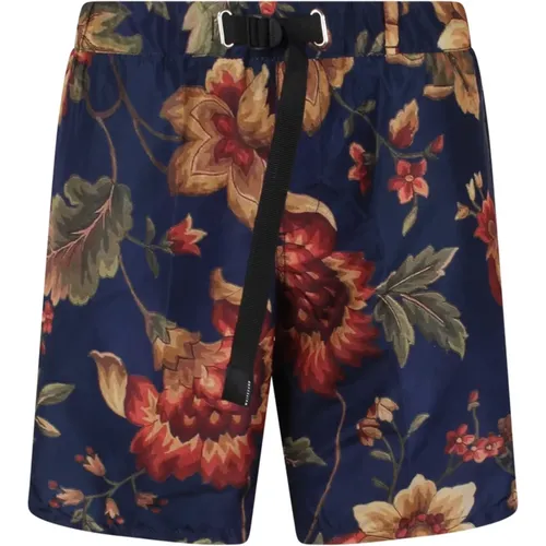 Floral Print Nylon Swimshorts , male, Sizes: M, L, XL, S - White Sand - Modalova