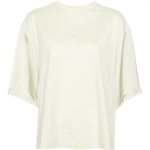 Limettengrünes Baumwoll-T-Shirt , Damen, Größe: XS - Fabiana Filippi - Modalova