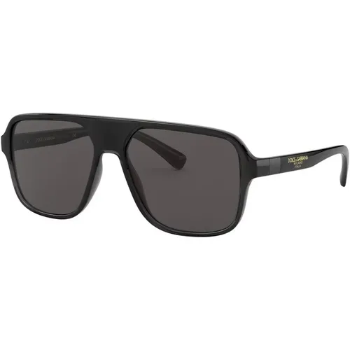 Aviator Sunglasses in and Grey , male, Sizes: 57 MM - Dolce & Gabbana - Modalova