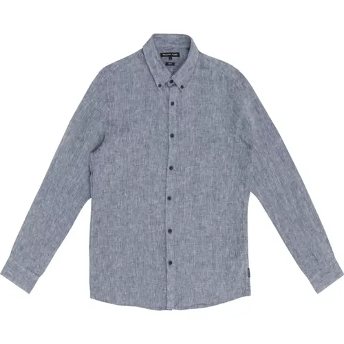 Plain Button-Up Shirt , male, Sizes: M, L, S, XL - Michael Kors - Modalova