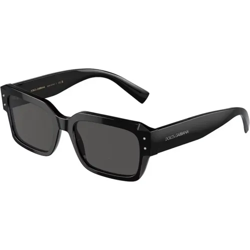 Schwarze Graue Sonnenbrille Dg4460 Modell , Herren, Größe: 56 MM - Dolce & Gabbana - Modalova