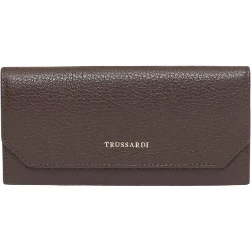 Gold Metal Logo Wallet , female, Sizes: ONE SIZE - Trussardi - Modalova