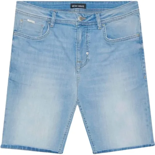 Denim Shorts Blau Bermuda Stil , Herren, Größe: W33 - Antony Morato - Modalova