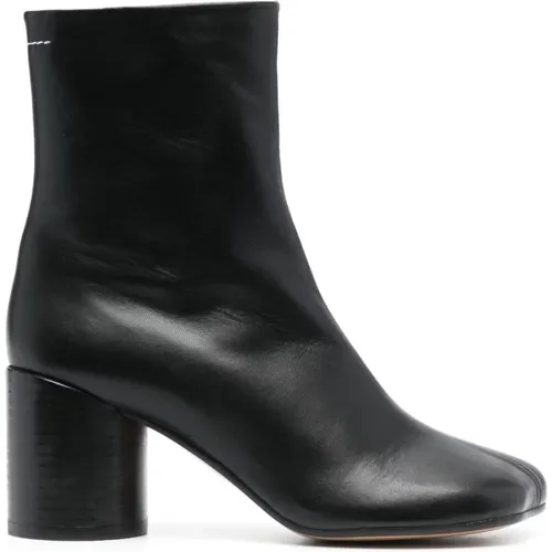 Leather Ankle Boots , female, Sizes: 3 1/2 UK, 4 UK, 3 UK, 5 UK - MM6 Maison Margiela - Modalova