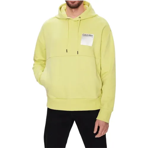 Herren Hoodie Elementa Photo Baumwolle , Herren, Größe: S - Calvin Klein - Modalova